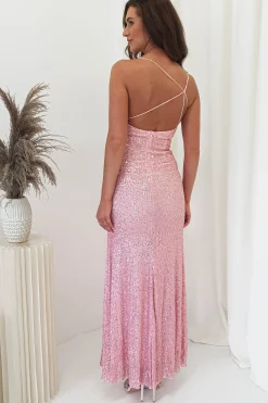 Abella Sequin Maxi Gown | Baby Pink