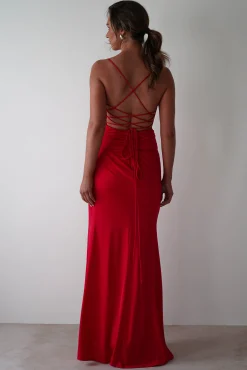 Aldina Soft Bodycon Dress | Red