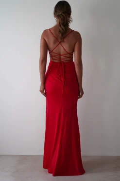 Aldina Soft Bodycon Dress | Red