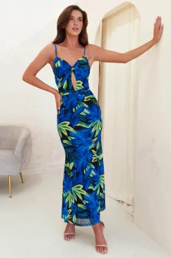 Amal Printed Bodycon Maxi | Mixed Print