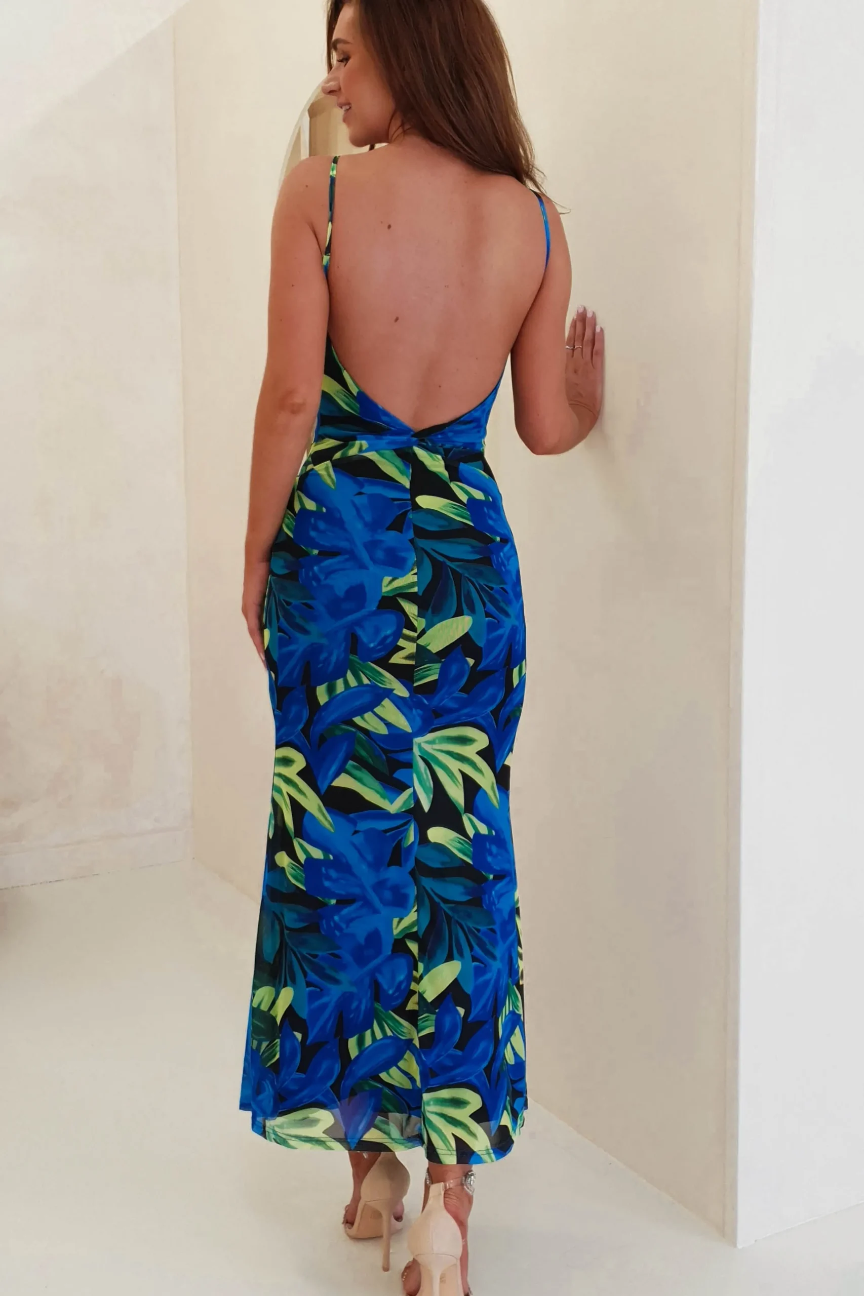 Amal Printed Bodycon Maxi | Mixed Print