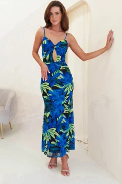 Amal Printed Bodycon Maxi | Mixed Print