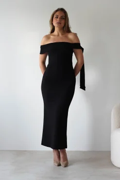 Amalthea Off the Shoulder Midaxi | Black
