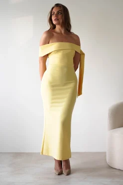 Amalthea Off the Shoulder Midaxi | Yellow