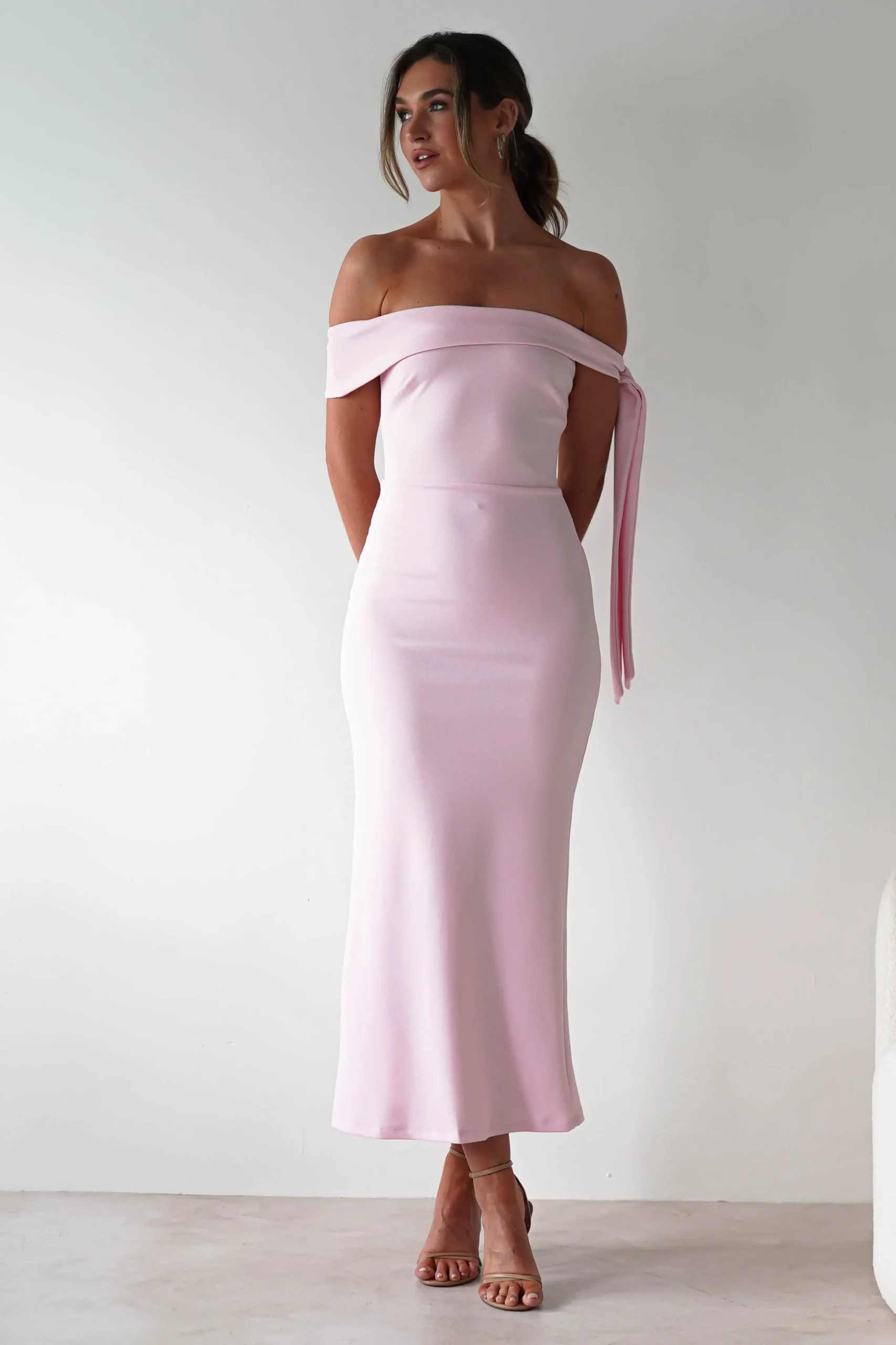Amalthea Off the Shoulder Midaxi | Pink