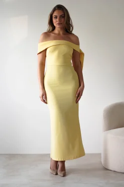 Amalthea Off the Shoulder Midaxi | Yellow