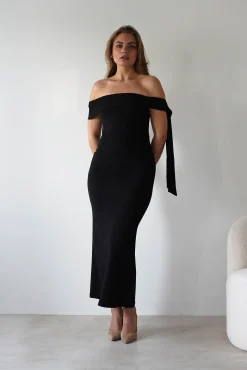 Amalthea Off the Shoulder Midaxi | Black