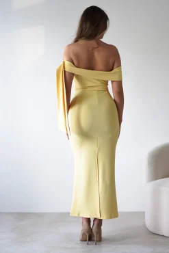 Amalthea Off the Shoulder Midaxi | Yellow