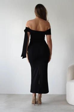 Amalthea Off the Shoulder Midaxi | Black