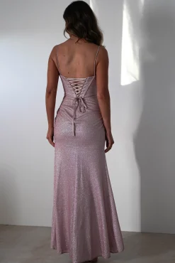 Anastasia Glitter Sweetheart Gown | Blush