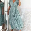 Andrea Polka Dot Midi Dress | Sage