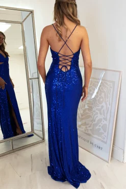 Apollo Bodycon Sequin Gown | Royal Blue