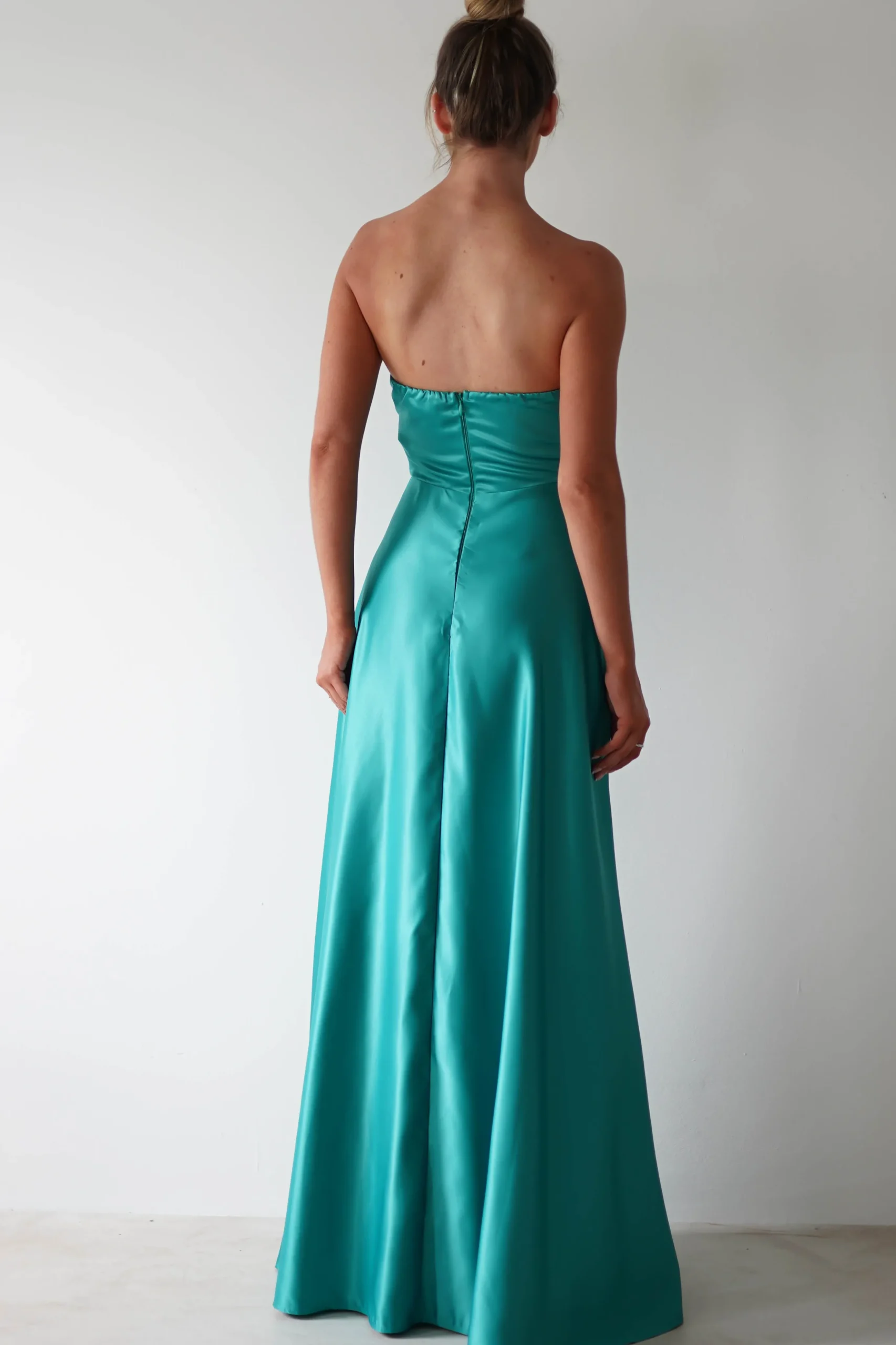 Ava Strapless Maxi Dress | Green