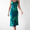 Bali Printed Midi Dress | Green Print