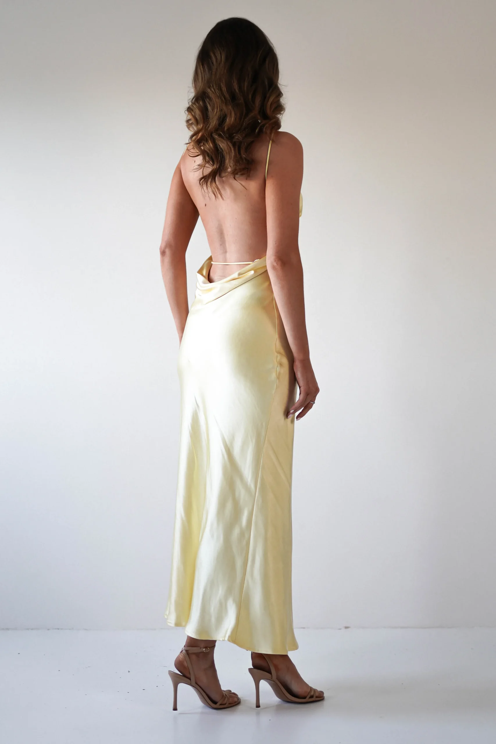 Bayleigh Soft Satin Maxi Dress | Yellow