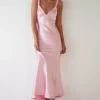 Bethanie Soft Satin Maxi Dress | Light Pink