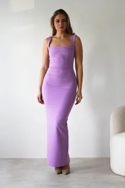 Brooke Square Neck Maxi Dress | Lilac