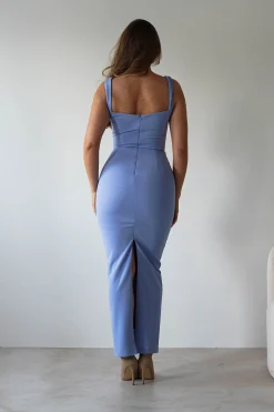 Brooke Square Neck Maxi Dress | Blue