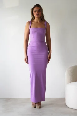 Brooke Square Neck Maxi Dress | Lilac