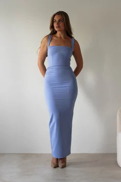 Brooke Square Neck Maxi Dress | Blue