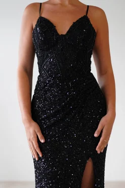 Candyce Sequin Mermaid Gown | Black