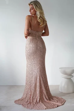 Candyce Sequin Mermaid Gown | Gold