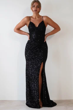 Candyce Sequin Mermaid Gown | Black