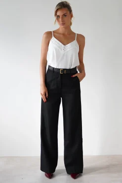 Carey Tailored Pants | Black