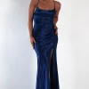 Celinee Satin Maxi Gown | Royal