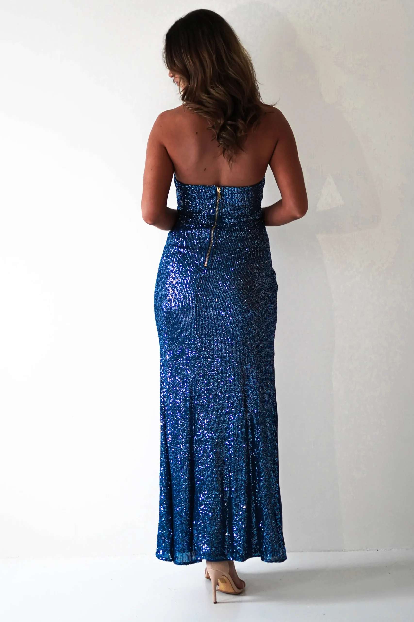 Clarin Sequin Maxi Dress | Lapis Blue
