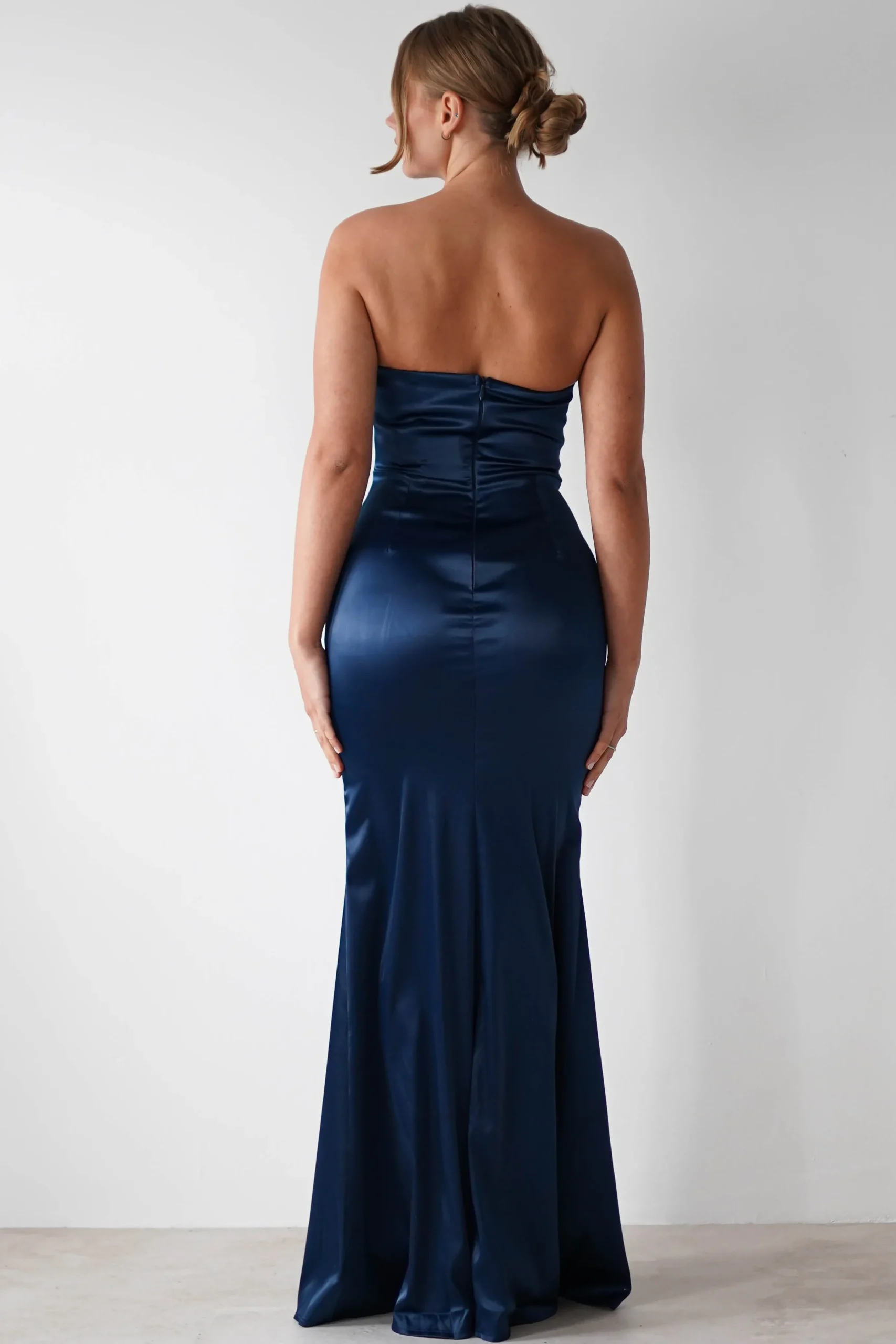 Clydee Soft Corset Maxi Gown | Navy