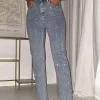 Coleen Sparkle Diamante Jeans | Light Blue