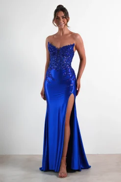 Dallas Luxe Embellished Gown | Royal Blue