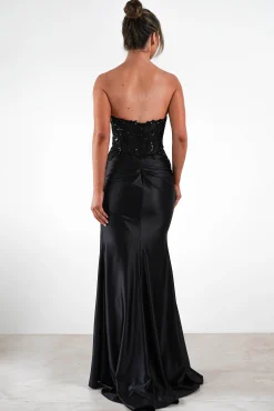 Dallas Luxe Embellished Gown | Black