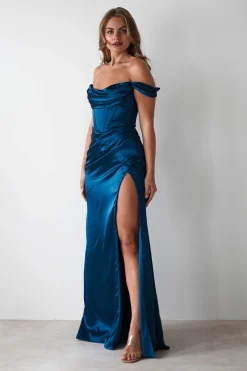 Dionne Soft Coset Maxi Gown | French Navy