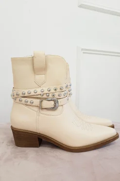 Elvie Ankle Boots | Cream