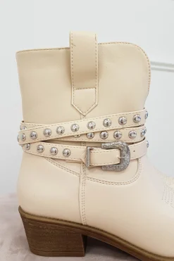Elvie Ankle Boots | Cream