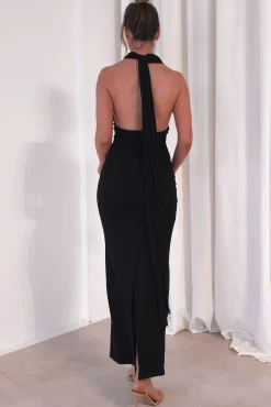 Esme Bodycon Multiway Maxi Dress | Black