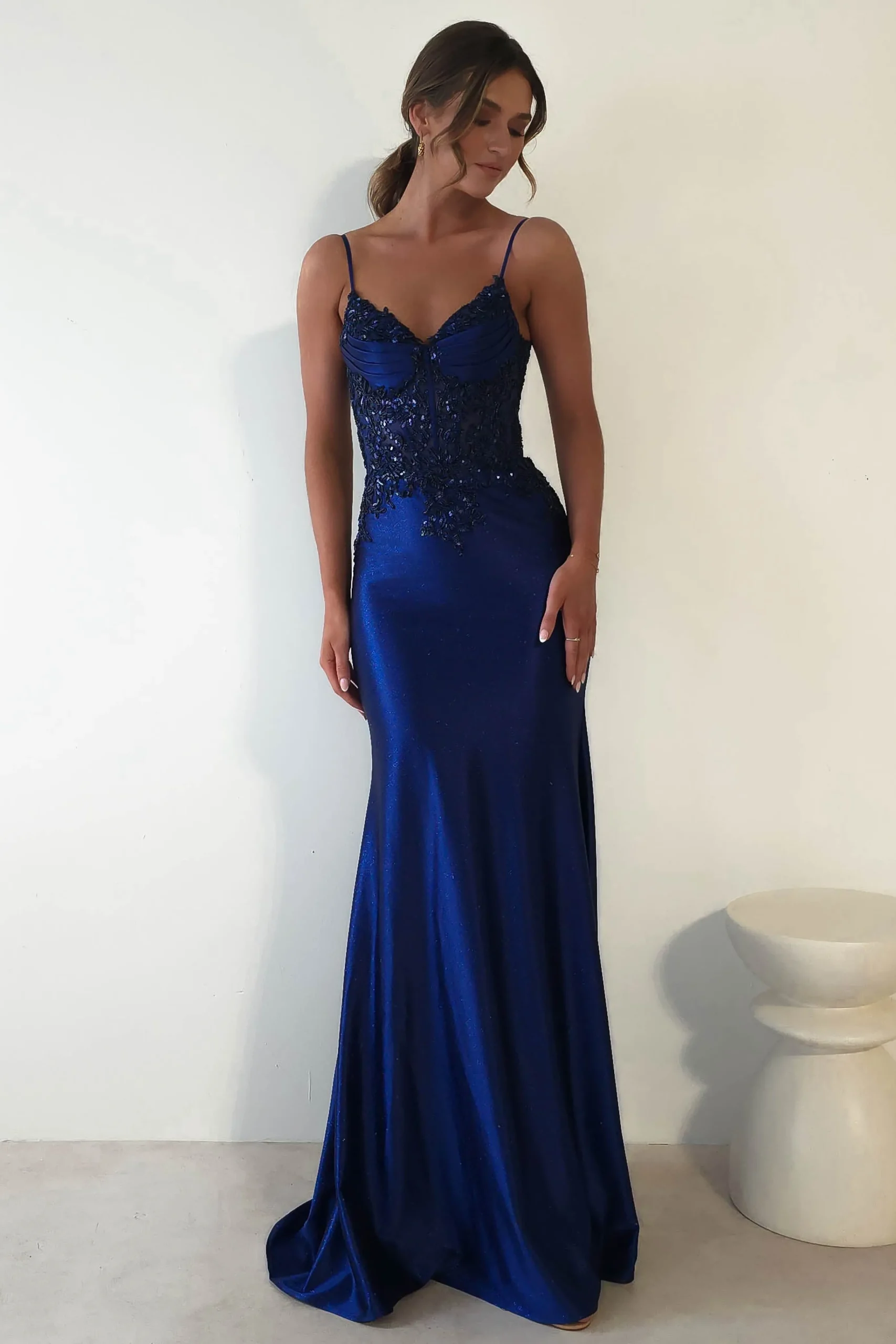 Eternity Glitter Bodycon Gown | Midnight Blue
