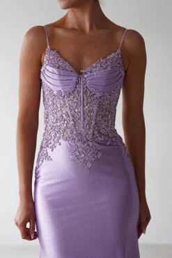 Eternity Glitter Bodycon Gown | Lilac