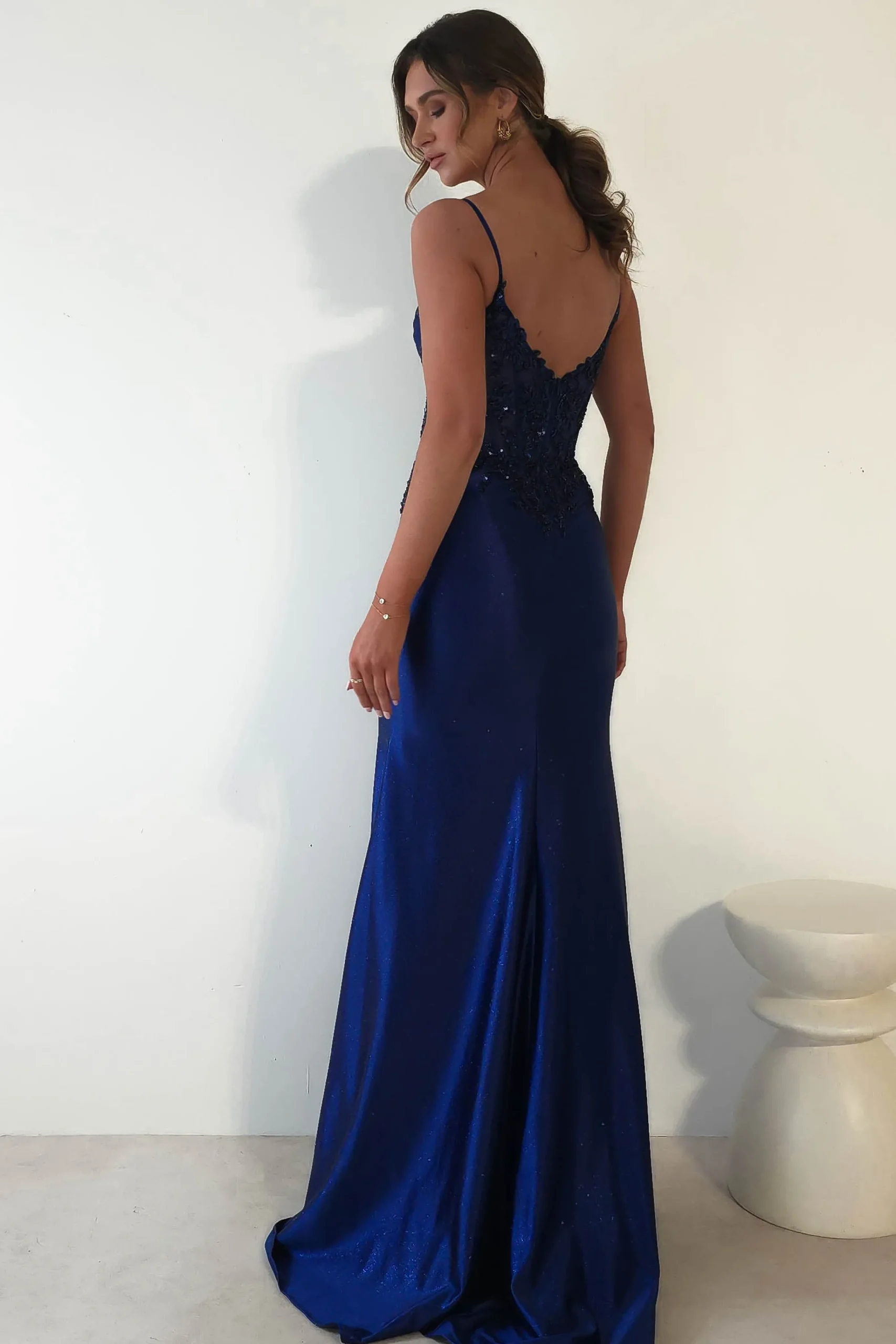 Eternity Glitter Bodycon Gown | Midnight Blue