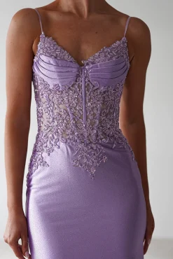 Eternity Glitter Bodycon Gown | Lilac