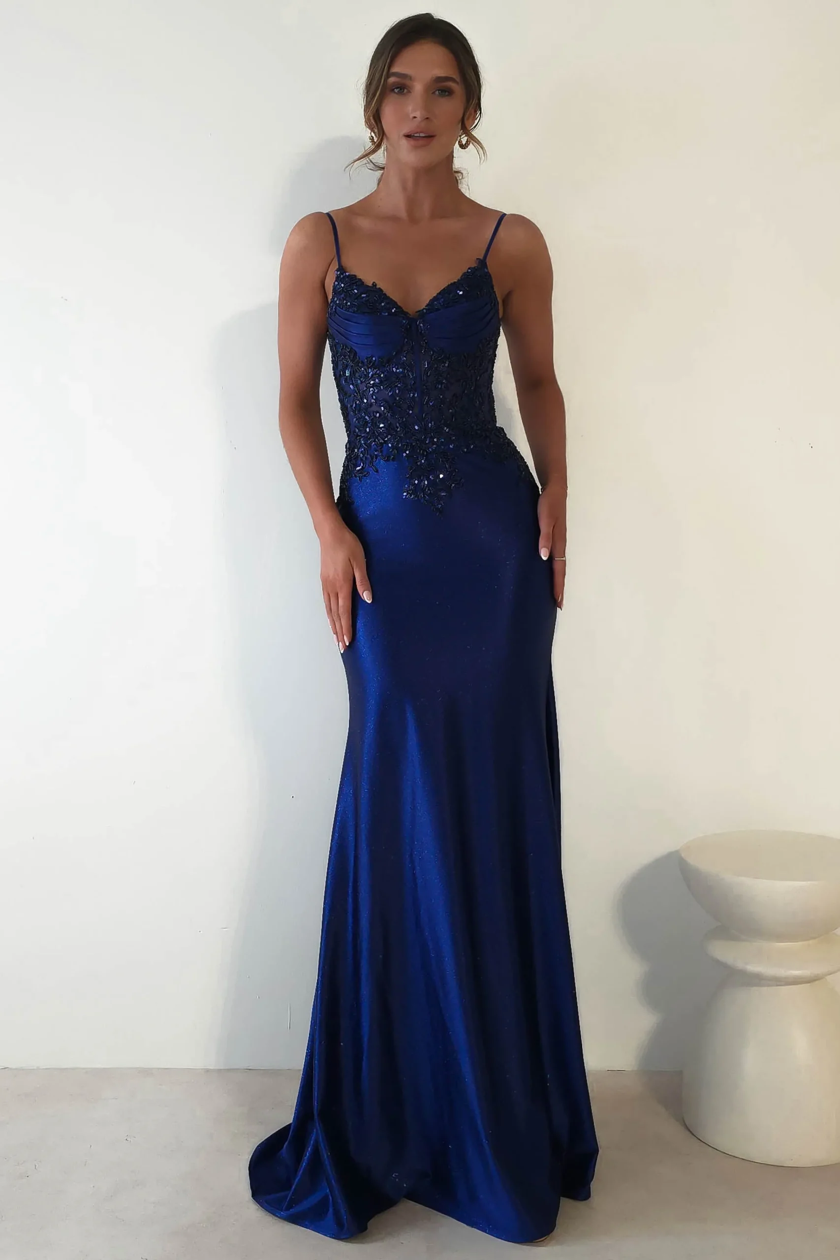 Eternity Glitter Bodycon Gown | Midnight Blue