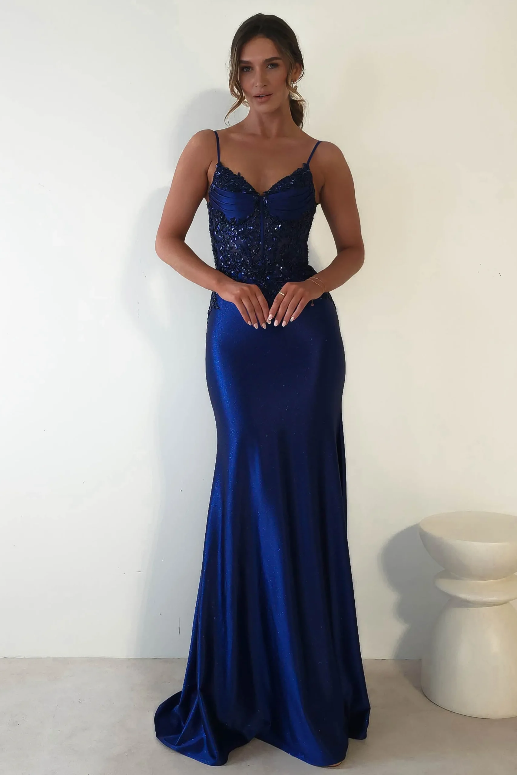 Eternity Glitter Bodycon Gown | Midnight Blue