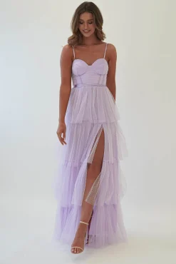 Geeniva Tulle Maxi Dress | Lavendar