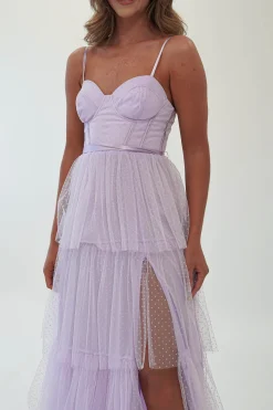 Geeniva Tulle Maxi Dress | Lavendar