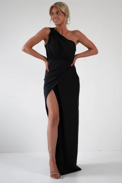 Giordana Jersey Bodycon Maxi Dress | Black