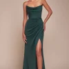 Grasie Bodycon Strapless Gown | Emerald Green