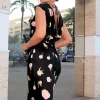 Hazel Soft Floral Maxi Dress | Black