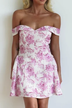 Hollie Floral Mini Dress | Pink Print